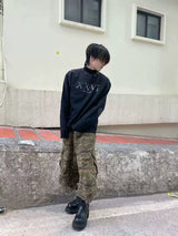 WASHED DARK BASIC LONG SLEEVE TEE
