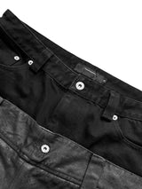 PAINTED WAXED DENIM PANTS