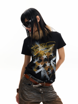 LEOPARD PRINT IRON-ON T-SHIRT
