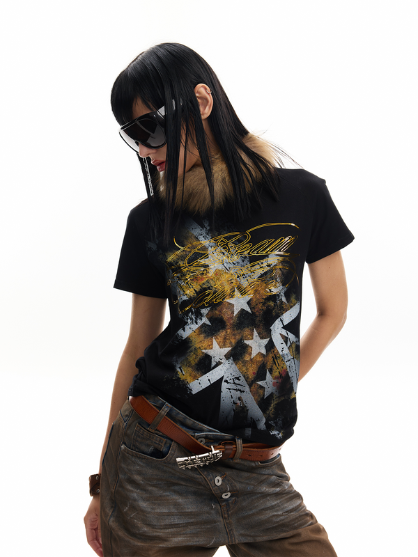 LEOPARD PRINT IRON-ON T-SHIRT