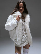 OVERSIZED FUR COLLAR DOWN JACKET