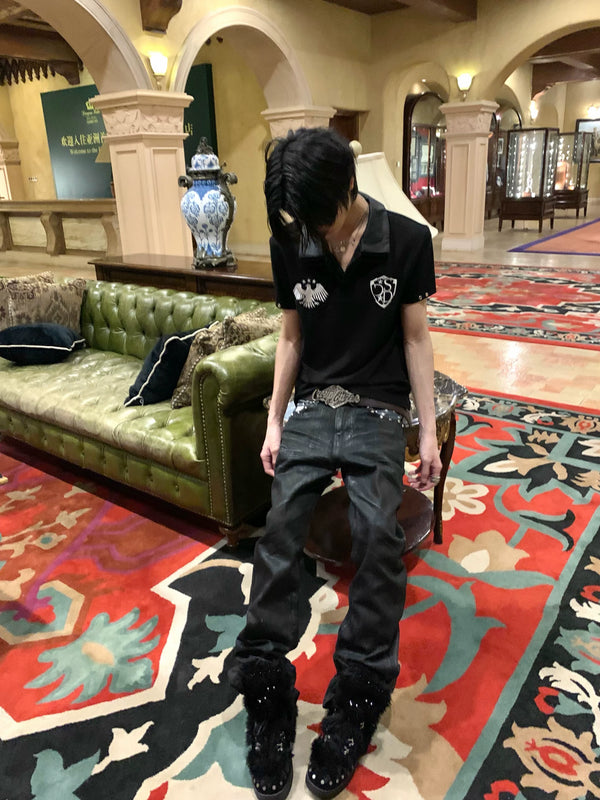 DISTRESSED STAR SPANGLED JEANS