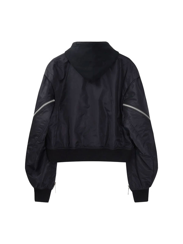 ORGANIC BONE PRINT ZIPPER JACKET