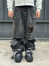 VINTAGE DRAWSTRING DENIM PANTS