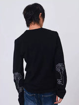 PREMIUM KEY EMBROIDERY KNIT SWEATER