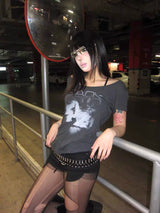 VINTAGE CASHMERE U-NECK TEE