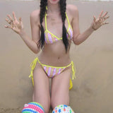 CUTE TIE-FRONT BIKINI SET