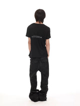 DARK CHECKERED PORTRAIT T-SHIRT