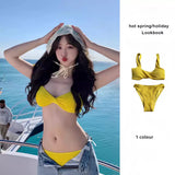 LEMON YELLOW TRIANGLE BIKINI SET