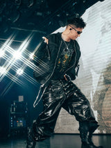 MULTI-WAIST LEATHER PANTS
