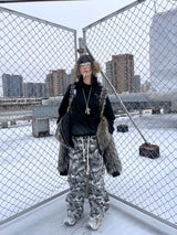 DISTRESSED CAMO CANVAS PANTS