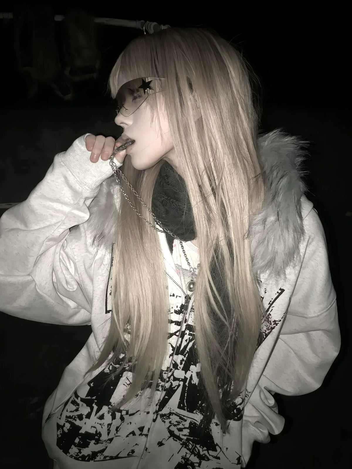 Y2K VINTAGE HOODED CARDIGAN