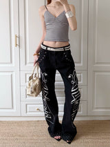 VINTAGE POLKA DOT SKINNY JEANS