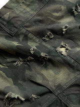 CAMOUFLAGE PATCHWORK COTTON SHORTS