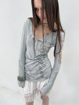 PUNK STYLE LONG SLEEVE T-SHIRT