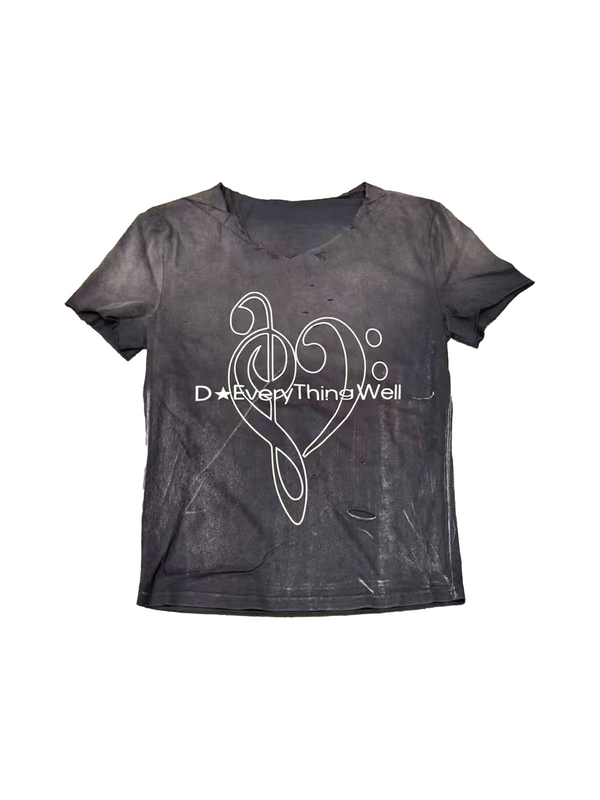 HEAVY WASH CUT NECK T-SHIRT