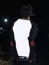 THREADED BLACK AND WHITE TEE