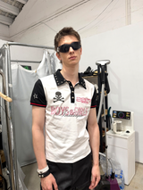 BEADED SKULL RETRO JERSEY T-SHIRT