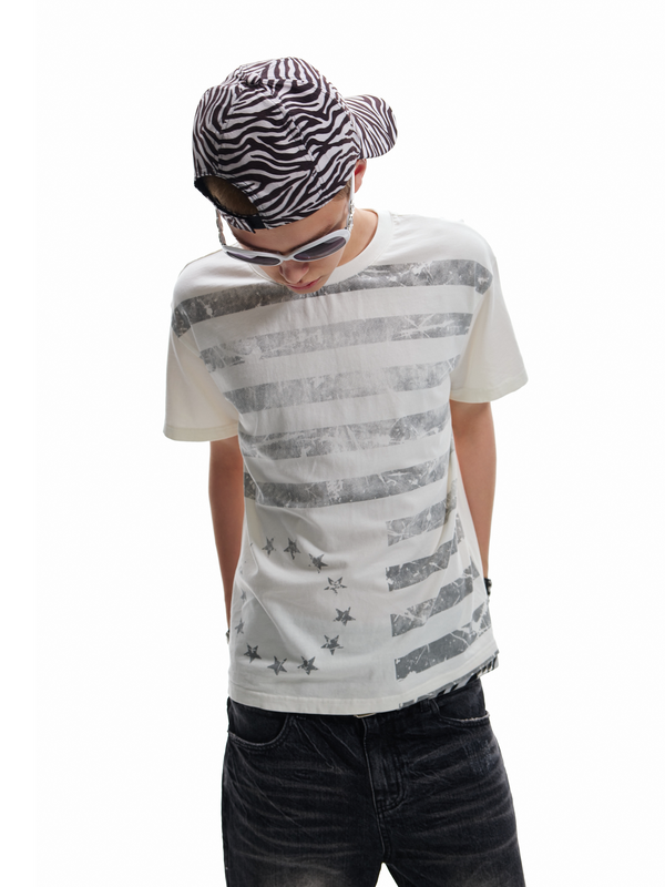 VINTAGE COLOR-BLOCKED STREETWEAR T-SHIRT