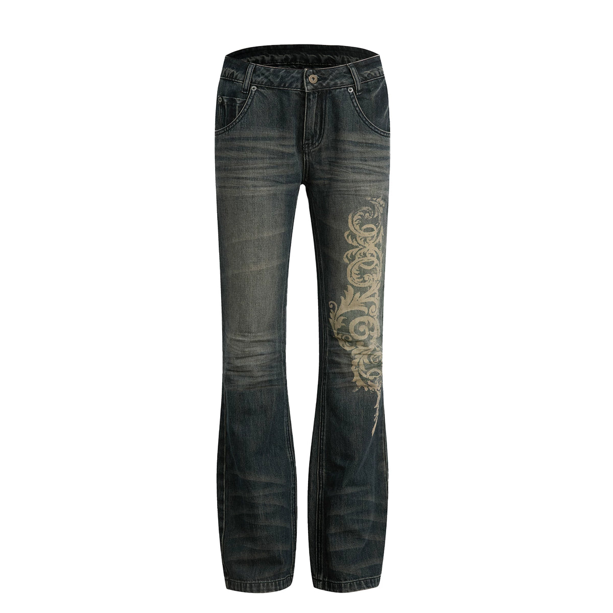 BAROQUE PRINTED MICRO JEANS