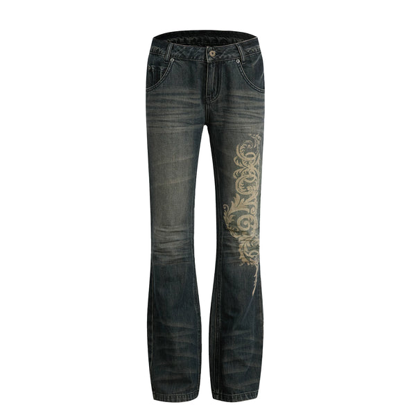 BAROQUE PRINTED MICRO JEANS