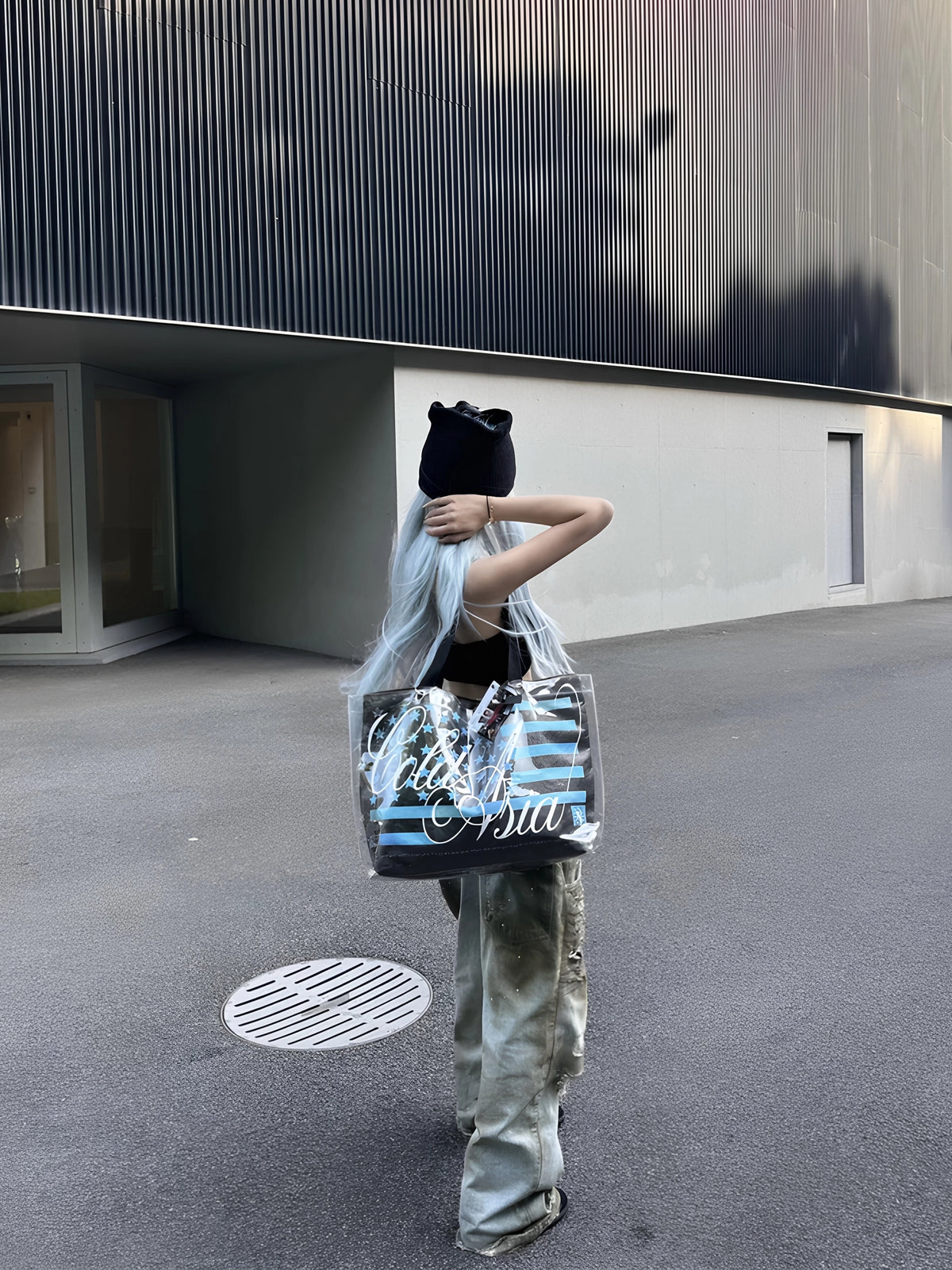 SKULL STAR FLAG TOTE BAG