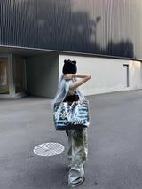 SKULL STAR FLAG TOTE BAG