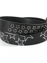 CUSTOM SILVER RIVET LEATHER BELT