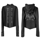 GOTHIC HOODED SWEATER JACKET