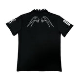 HELL SKULL EMBROIDERED POLO SHIRT