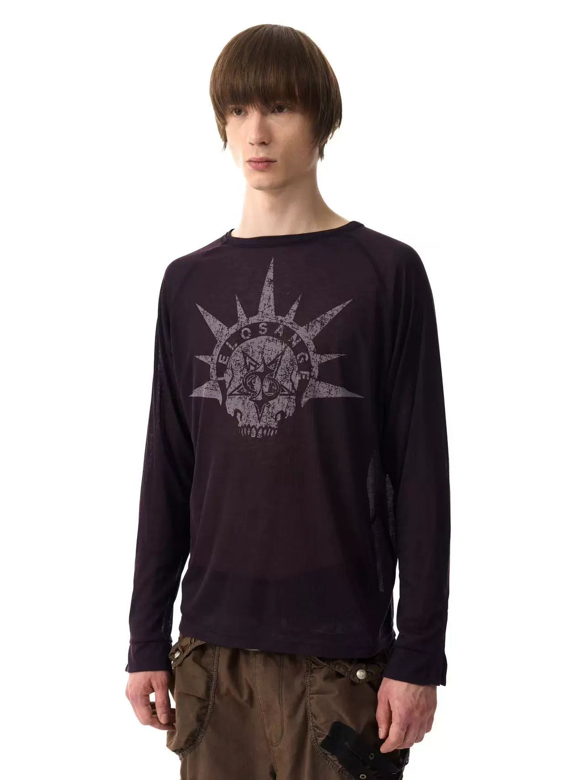 PUNK SKULL LONG-SLEEVE T-SHIRT