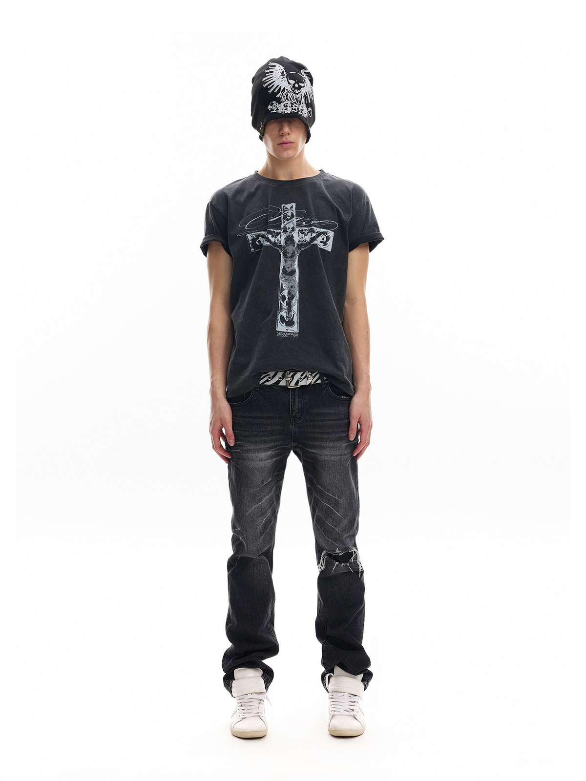 VINTAGE STUDDED SKINNY JEANS
