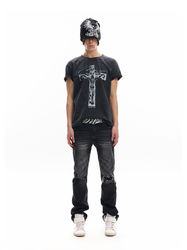 VINTAGE STUDDED SKINNY JEANS