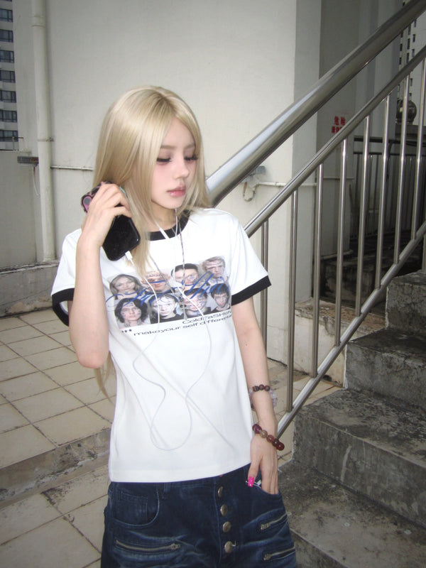 FASCINATING PRINTED SHORT SLEEVE TEE