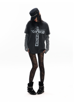 DISTRESSED RHYTHM PRINT TEE