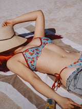 RETRO CHERRY PRINT BIKINI SET