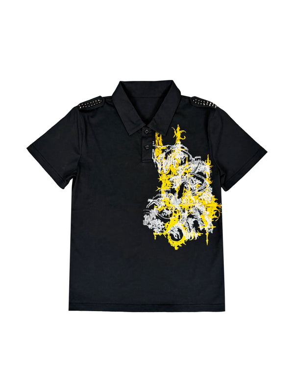 RETRO HOT-STAMPED POLO SHIRT