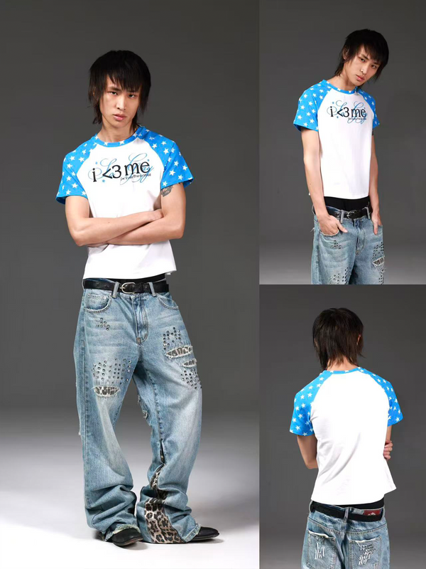 COLORFUL STAR GRAPHIC T-SHIRT