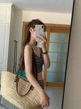 RETRO STRIPED HIGH-WAISTED SWIMSUIT