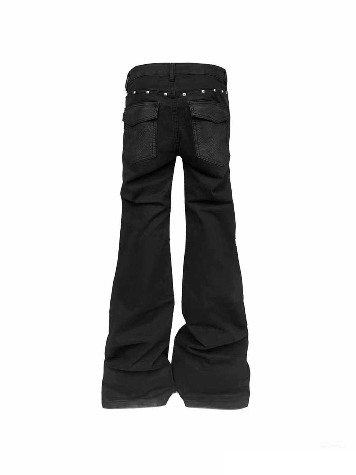 ASYMMETRICAL SNAKE-PRINT JEANS