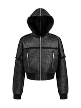 N2B LEATHER JACKET WITH FUR COLLAR