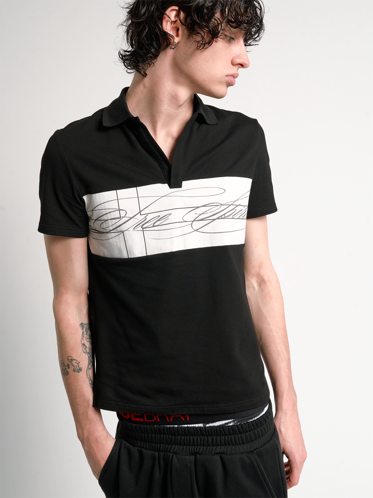 PATCHWORK CROSS PRINT POLO