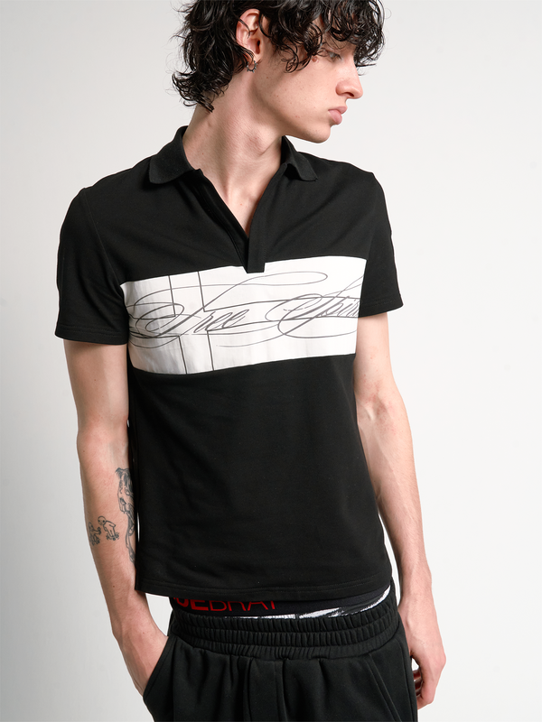 PATCHWORK CROSS PRINT POLO