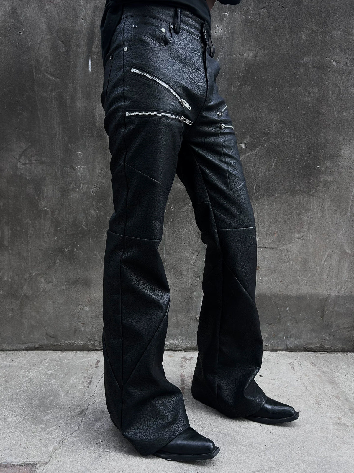 DARK PUNK SLIM FIT LEATHER PANTS