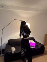 RIVET-STYLE SPORTS HOODIE JACKET