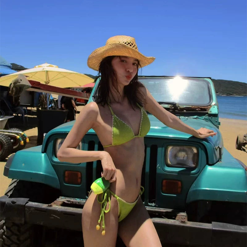 TRENDY TIE-SIDE BIKINI SET