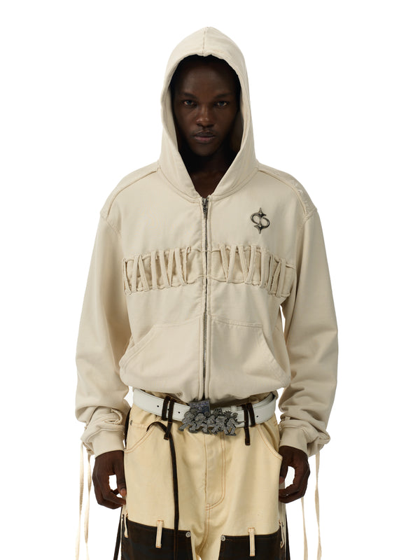 MULTI-STRIPE ZIPPER SWEATSHIRT JACKET