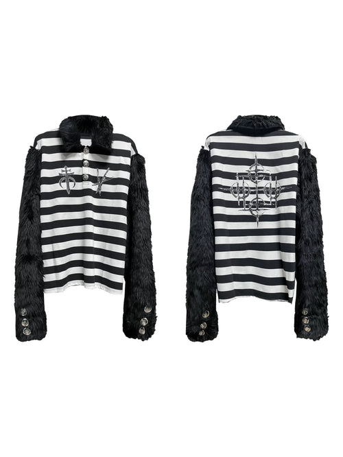 PUNK STRIPED POLO SHIRT