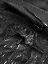CRACKLE COATED NYLON BACKPACK