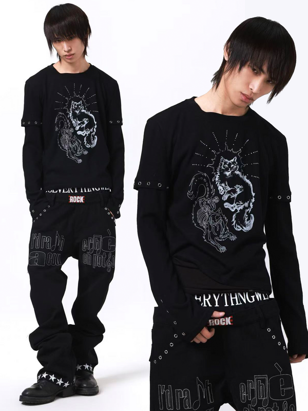 METAL EMBELLISHED STRETCH TEE